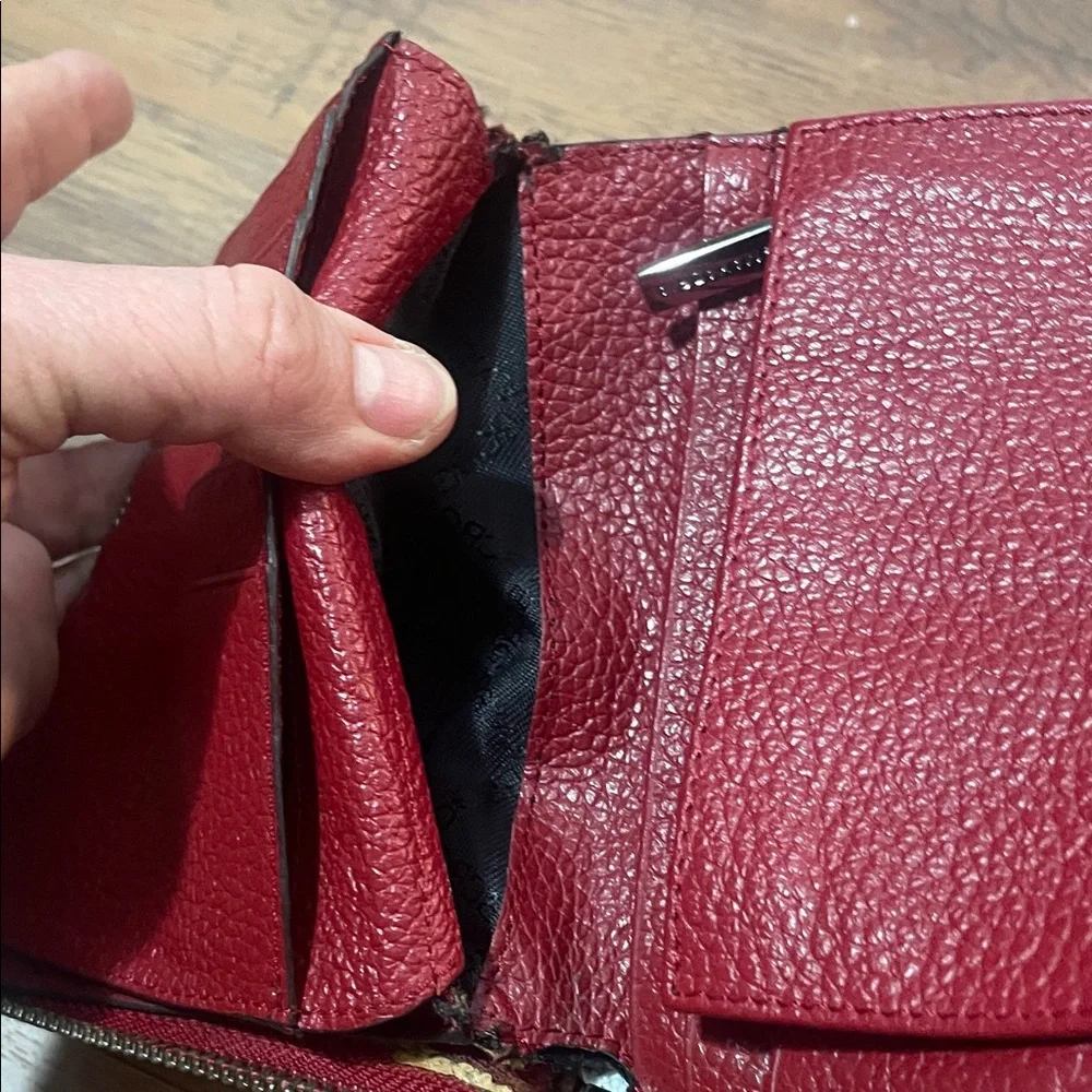 BCBGMaxmaria Leather Wristlet Wallet